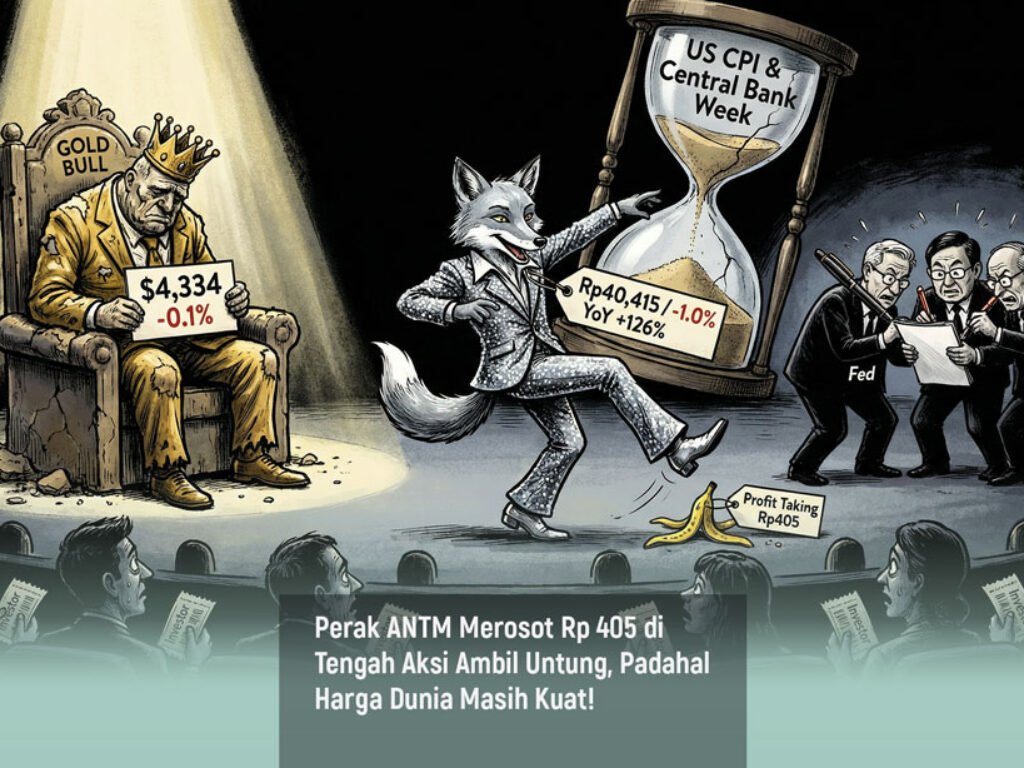 Perak ANTM Merosot Rp 405 di Tengah Aksi Ambil Untung, Padahal Harga Dunia Masih Kuat!