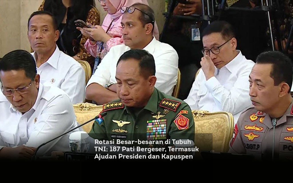 Rotasi Besar besaran di Tubuh TNI. 187 Pati Bergeser, Termasuk Ajudan Presiden dan Kapuspen locusonline featured image