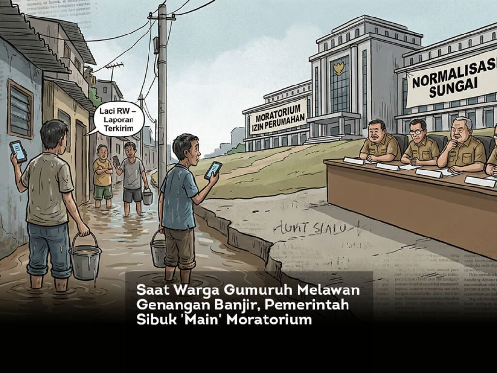 Balada Kota Kembang: Saat Warga Gumuruh Melawan Genangan, Pemerintah Sibuk ‘Main’ Moratorium