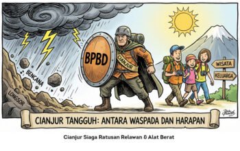 Siaga Ratusan Relawan & Alat Berat. Skenario Terburuk di Jalur Mudik Cianjur dan Para Petugas di Lapangan locusonline featured image