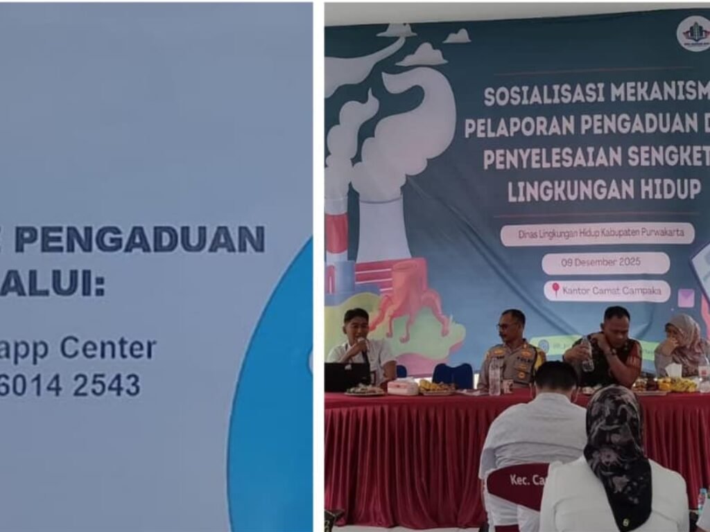 DLH Purwakarta Akhirnya Ajari Cara Mengadu Limbah Industri