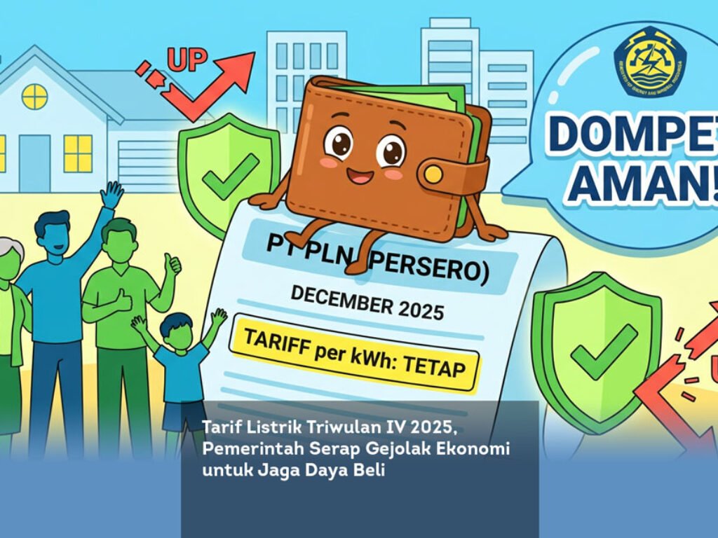 Tarif Listrik Triwulan IV 2025, Pemerintah Serap Gejolak Ekonomi untuk Jaga Daya Beli