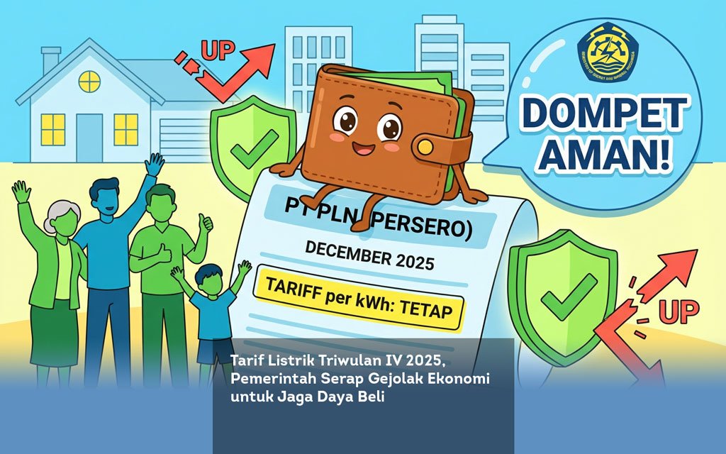 Tarif Listrik Triwulan IV 2025, Pemerintah Serap Gejolak Ekonomi untuk Jaga Daya Beli locusonline featured image