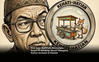 Viral Dulu, Klarifikasi Belakangan: Satpol PP Bandung “Sentil” Pedagang Kuliner Nonhalal di Cibadak
