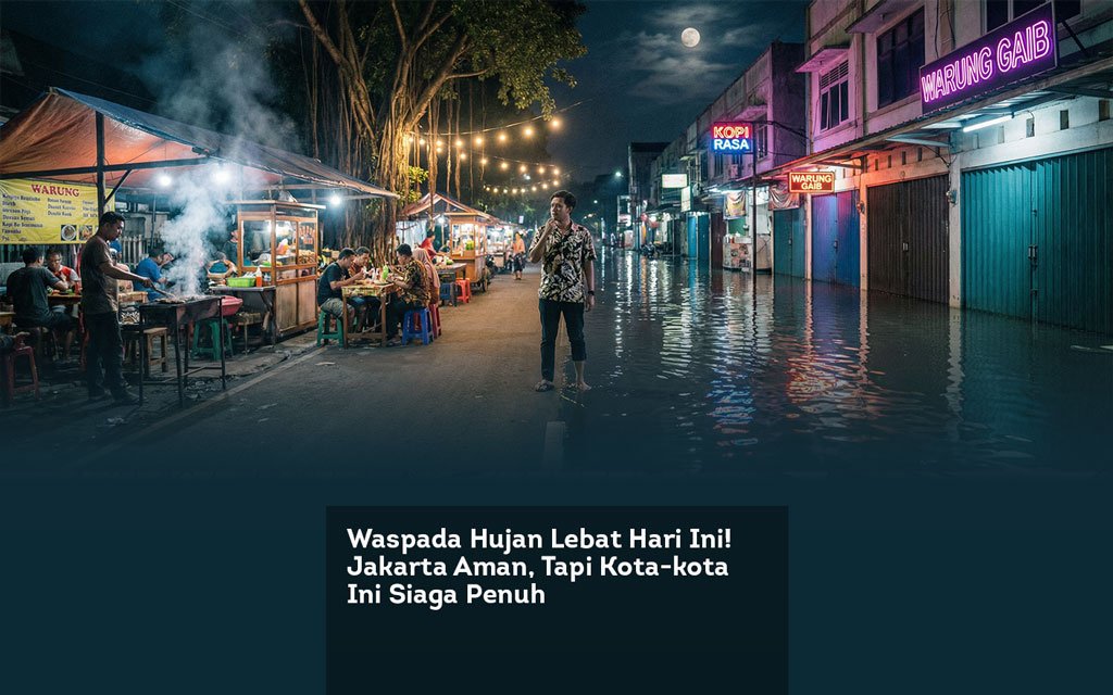 Waspada Hujan Lebat Hari Ini. Jakarta Aman, Tapi Kota kota Ini Siaga Penuh locusonline featured image