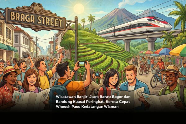 Wisatawan Banjiri Jawa Barat. Bogor dan Bandung Kuasai Peringkat, Kereta Cepat Whoosh Pacu Kedatangan Wisman locusonline featured image