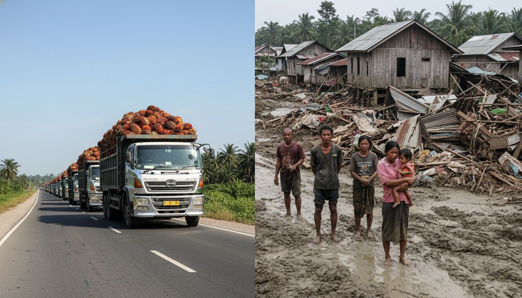 Illustrasi dua sisi di Aceh yang menyediihkan