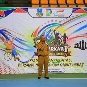 ‎Kegiatan Pembukaan Pekan Paralympic Kabupaten (PEPARKAB) Garut ke 1, yang dilaksanakan di Sport Hall RAA Adiwidjaya, Kecamatan Tarogong Kidul, Kabupaten Garut