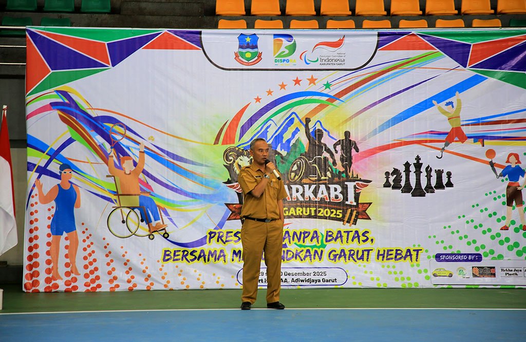 ‎Kegiatan Pembukaan Pekan Paralympic Kabupaten (PEPARKAB) Garut ke 1, yang dilaksanakan di Sport Hall RAA Adiwidjaya, Kecamatan Tarogong Kidul, Kabupaten Garut