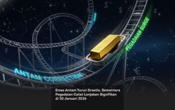 Antam Turun, Pegadaian Ngegas, Emas Lagi Main Dua Arah locusonline featured image Jan2026