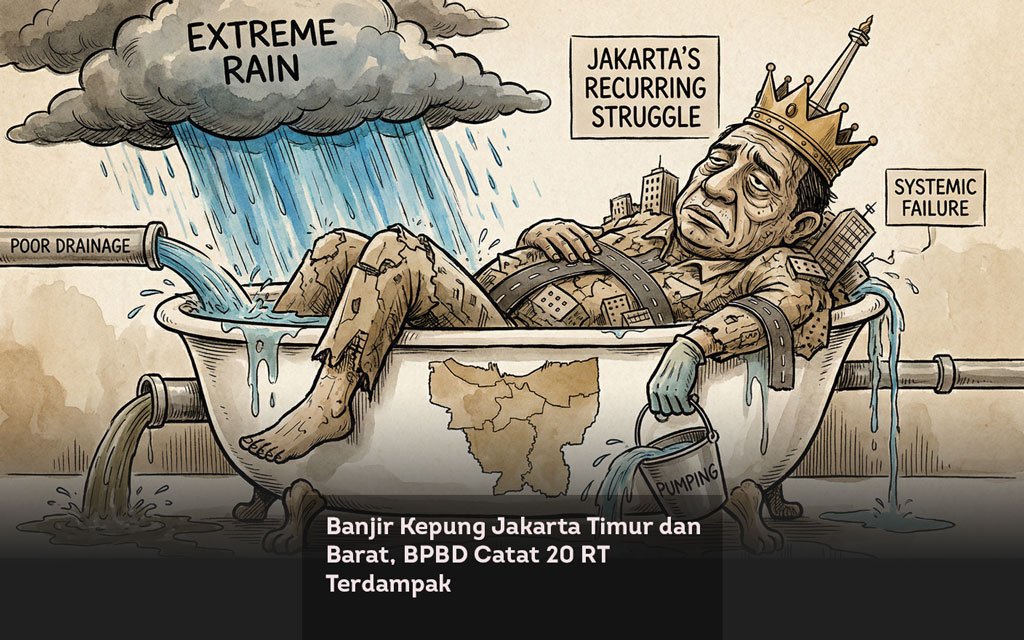 Banjir Kepung Jakarta Timur dan Barat, BPBD Catat 20 RT Terdampak locusonline featured image Jan2026