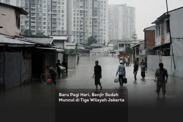 Baru Pagi Hari, Banjir Sudah Muncul di Tiga Wilayah Jakarta