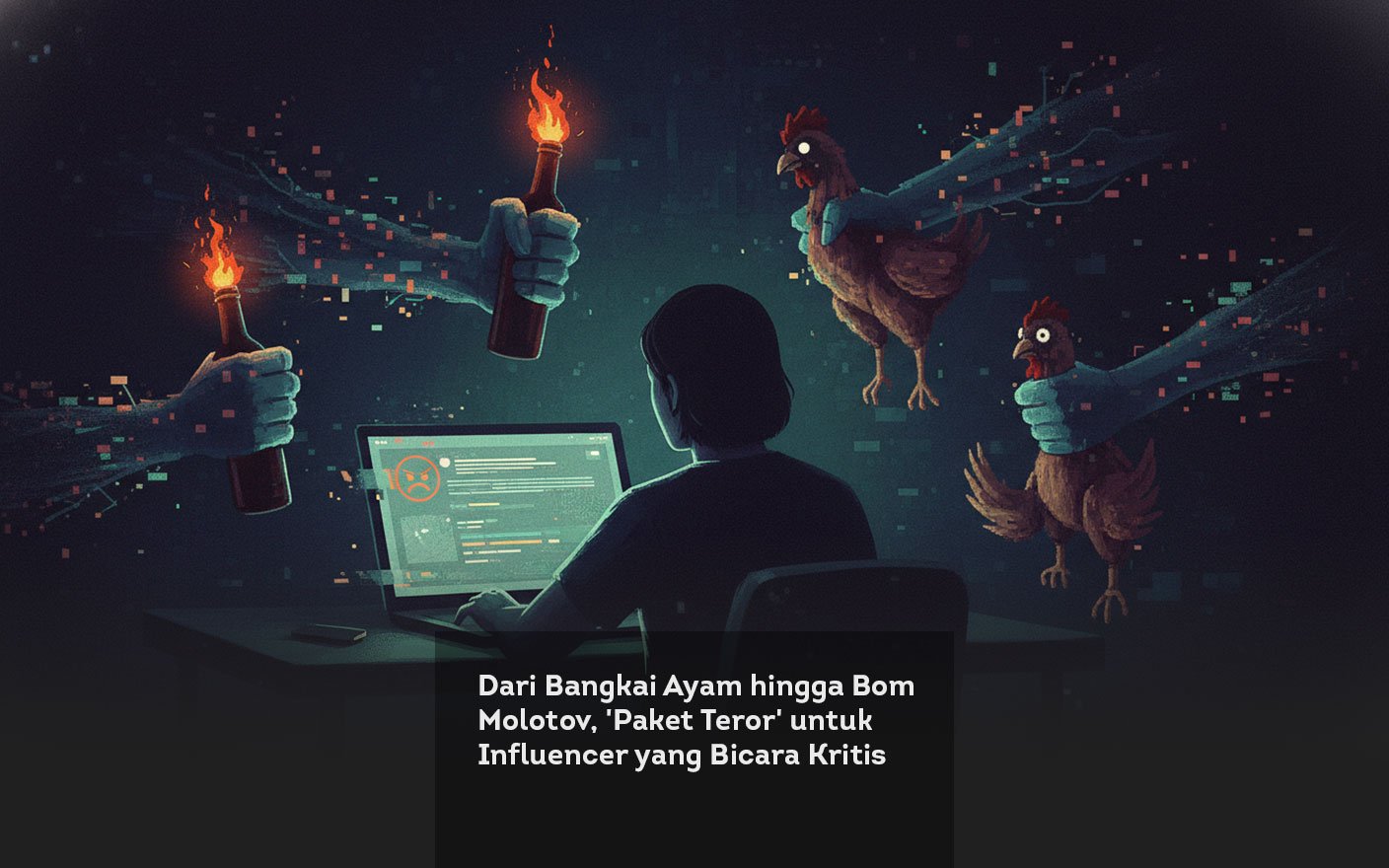 Dari Bangkai Ayam hingga Bom Molotov, 'Paket Teror' untuk Influencer yang Bicara Kritis locus online featured image