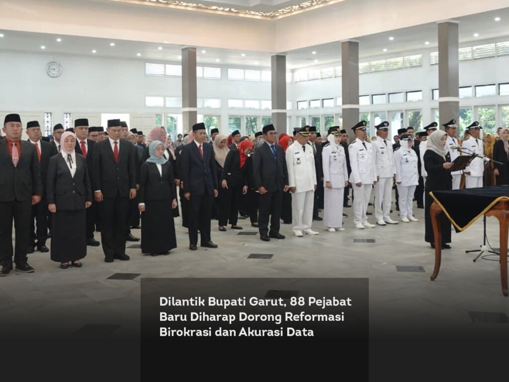 Dilantik Bupati Garut, 88 Pejabat Baru Diharap Dorong Reformasi Birokrasi dan Akurasi Data