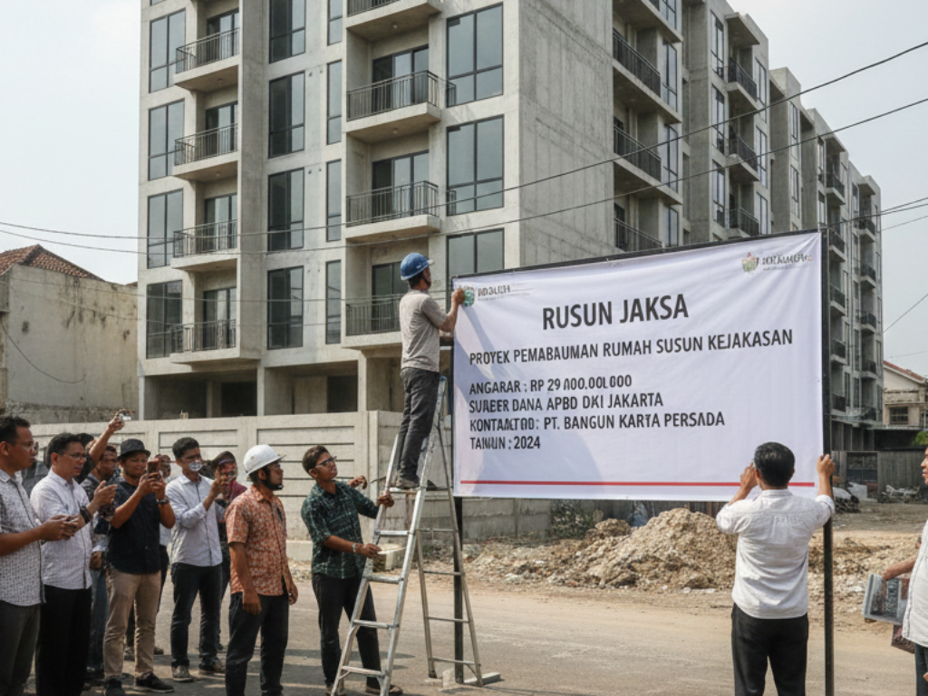 Rusun Jaksa Rp29 Miliar: Plang Muncul Belakangan, Transparansi Datang Setelah Disorot