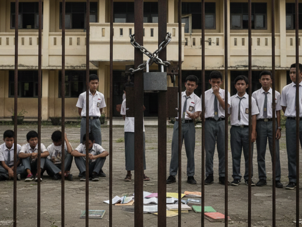 Sekolah Digembok, Ilmu Ikut Dikunci Pemkab Garut Lupa Pendidikan Itu Hak Dasar