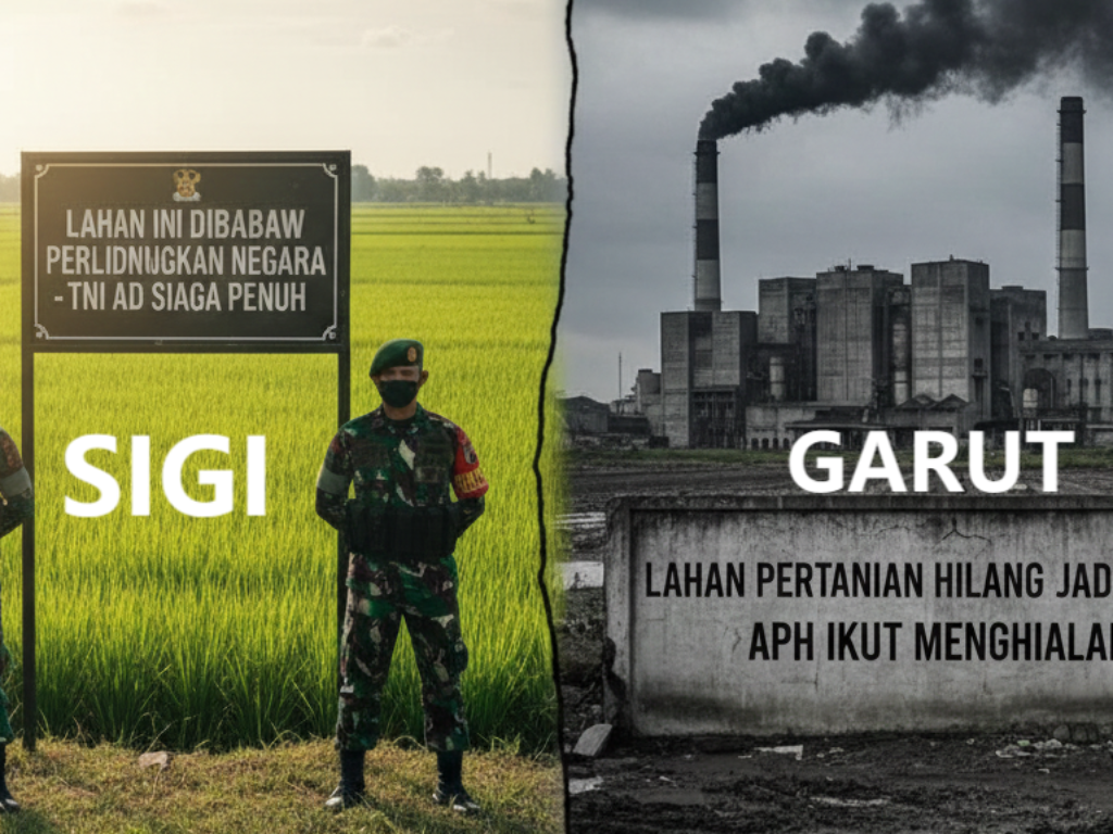 Di Sigi Lahan Dijaga Negara, di Garut Lahan Pertanian Hilang, APH Ikut Menghilang