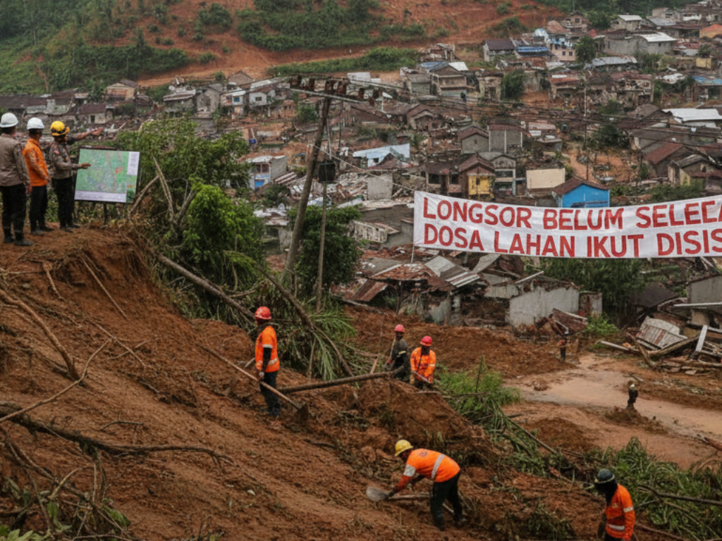 Longsor Belum Selesai, Dosa Lahan Ikut Disisir