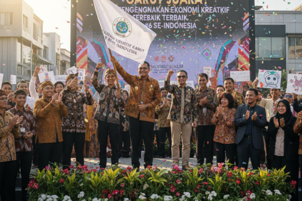 Garut Masuk Enam Besar Ekonomi Kreatif Nasional, Seni Tepuk Dada, Pemerintah Pasang Pita