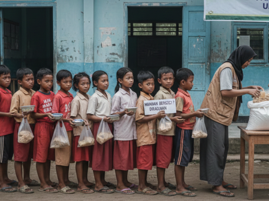 MBG di Garut: Siswa Seperti Mengemis Seporsi Makanan Gratis yang Gizinya Diragukan