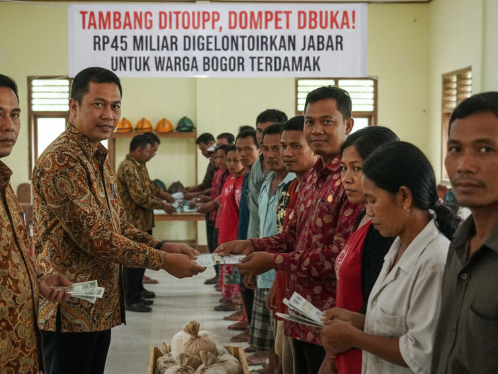 Tambang Ditutup, Dompet Dibuka: Rp45 Miliar Digelontorkan Jabar untuk Warga Bogor Terdampak