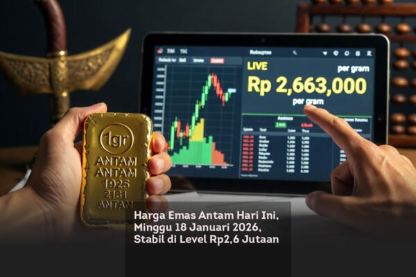 Harga Emas Antam Hari Ini, Minggu 18 Januari 2026, Stabil di Level Rp2,6 Jutaan per Gram