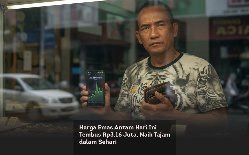 Harga Emas Antam Hari Ini Tembus Rp3,16 Juta, Naik Tajam dalam Sehari locusonline featured image Jan2026