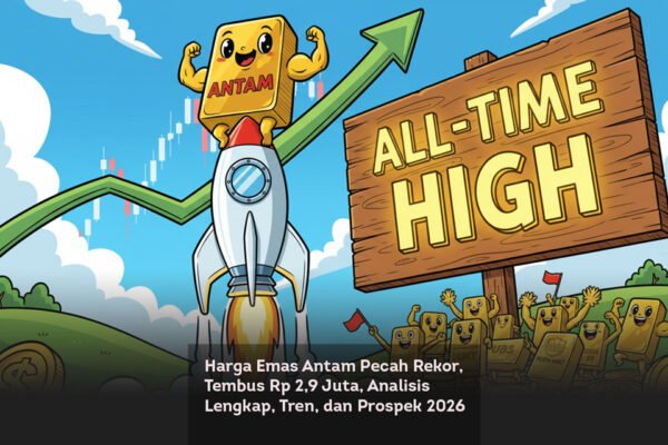 Harga Emas Antam Pecah Rekor, Tembus Rp 2,9 Juta, Analisis Lengkap, Tren, dan Prospek 2026 locusonline featured image Jan2026