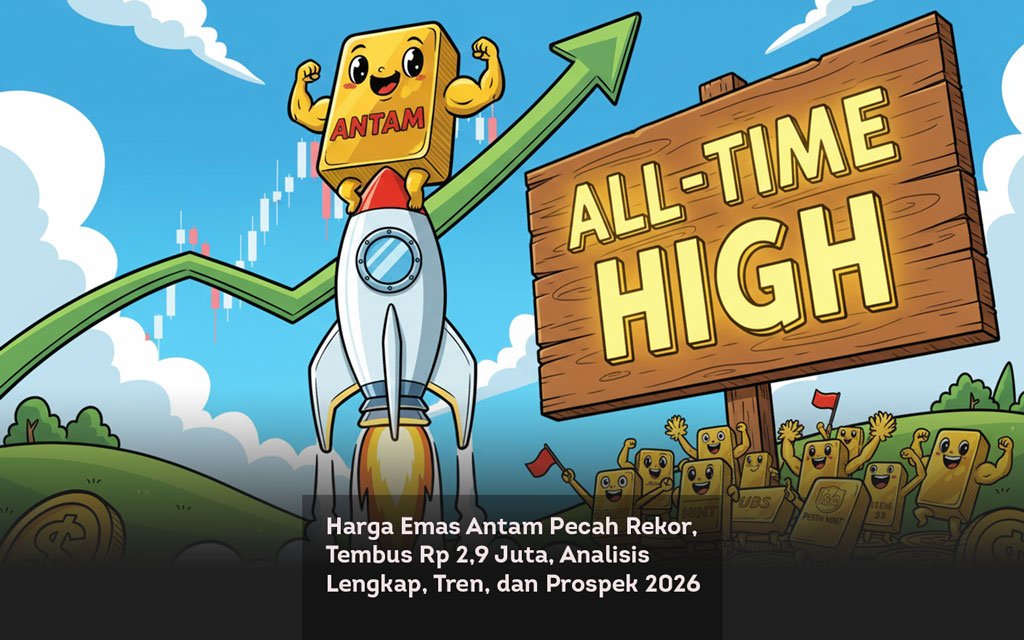 Harga Emas Antam Pecah Rekor, Tembus Rp 2,9 Juta, Analisis Lengkap, Tren, dan Prospek 2026 locusonline featured image Jan2026