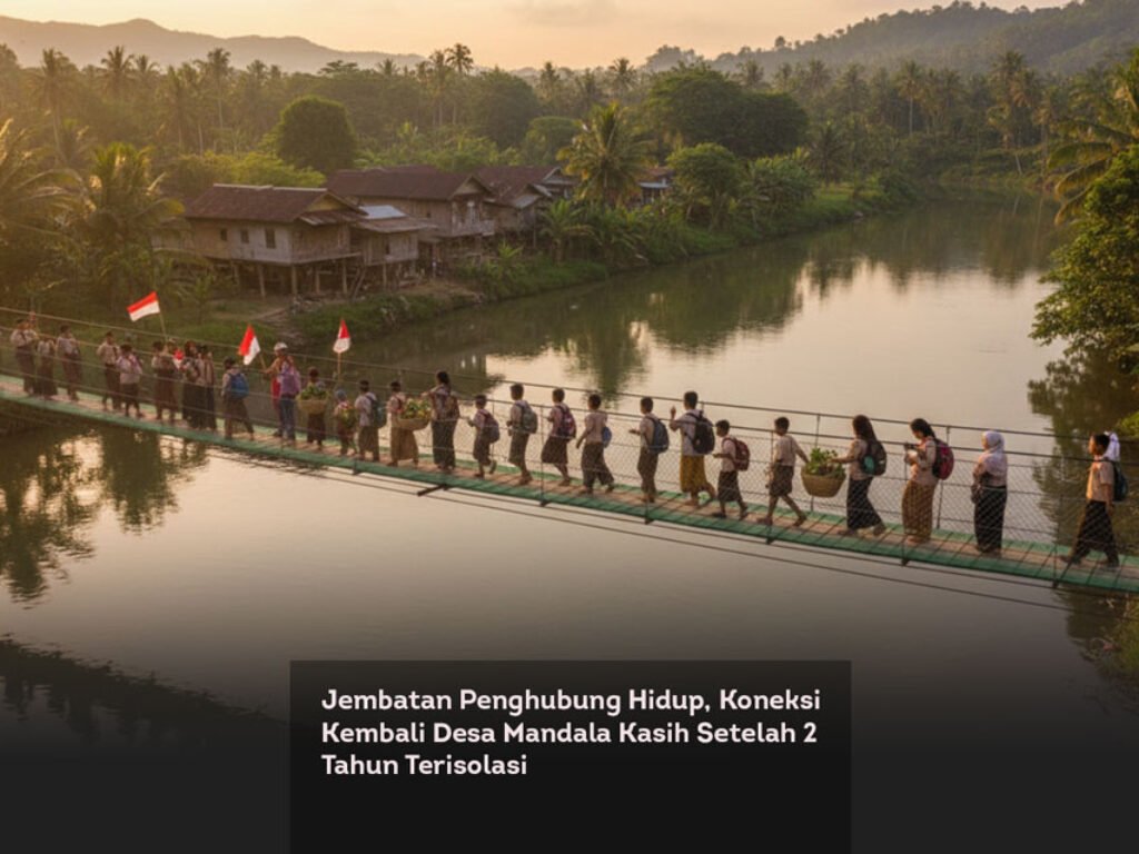 Jembatan Penghubung Hidup, Koneksi Kembali Desa Mandala Kasih Setelah 2 Tahun Terisolasi