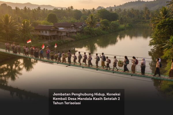 Jembatan Penghubung Hidup, Koneksi Kembali Desa Mandala Kasih Setelah 2 Tahun Terisolasi
