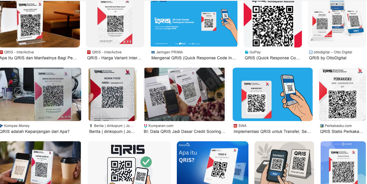 Aplikasi transaksi digital QRIS (Quick Response Code Indonesian Standard) menjadi salah satu cara efektif yang kini sedang ngetrend di Indonesia. Melalui QRIS, pembayaran lebih cepat dan dokumen belanja lebih terjaga. (ft: screenshoot Google)