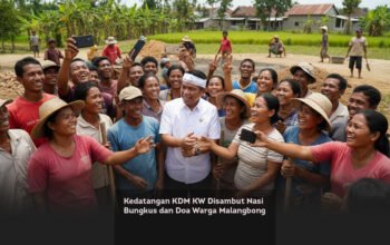 Kedatangan KDM KW Disambut Nasi Bungkus dan Doa Warga Malangbong