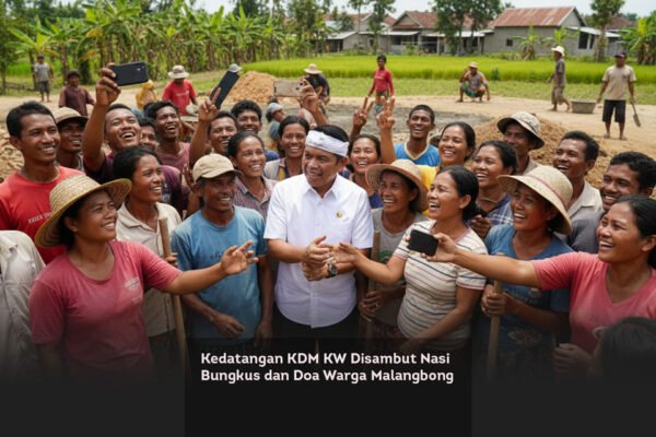 Kedatangan KDM KW Disambut Nasi Bungkus dan Doa Warga Malangbong