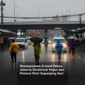 Kewaspadaan di Awal Pekan, Jakarta Diselimuti Hujan dan Potensi Petir Sepanjang Hari locusonline featured image Jan2026