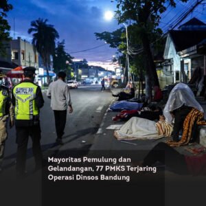 Mayoritas Pemulung dan Gelandangan, 77 PMKS Terjaring Operasi Dinsos Bandung locusonline featured image Jan2026