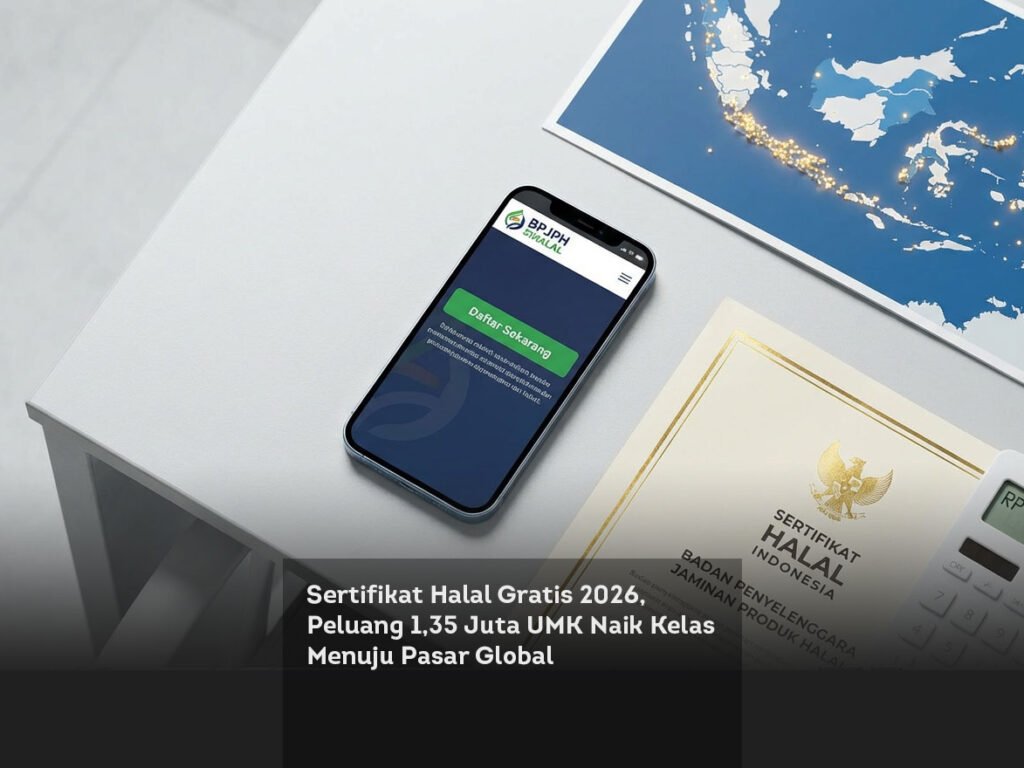 Sertifikat Halal Gratis 2026, Peluang 1,35 Juta UMK Naik Kelas Menuju Pasar Global