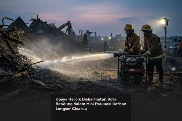 Upaya Heroik Diskarmatan Kota Bandung dalam Misi Evakuasi Korban Longsor Cisarua locusonline featured image Jan2026