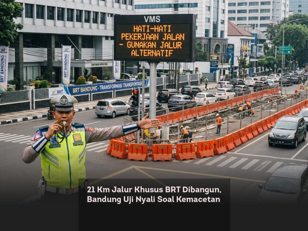 21 Km Jalur Khusus BRT Dibangun, Bandung Uji Nyali Soal Kemacetan