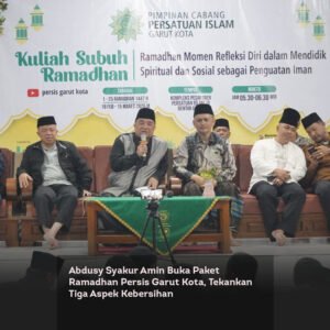 Abdusy Syakur Amin Buka Paket Ramadhan Persis Garut Kota, Tekankan Tiga Aspek Kebersihan