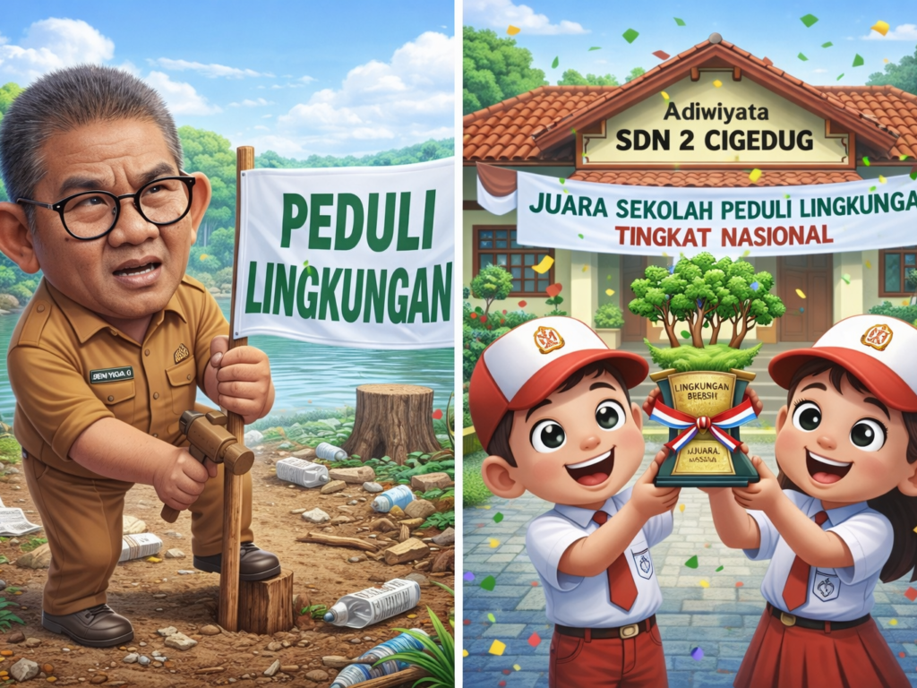 Ketika Pejabat Masih Menanam Spanduk “Peduli Lingkungan”, SDN 2 Cigedug Sudah Raih Prestasi Lingkungan Nasional
