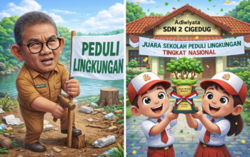 Ketika Pejabat Masih Menanam Spanduk “Peduli Lingkungan”, SDN 2 Cigedug Sudah Raih Prestasi Lingkungan Nasional