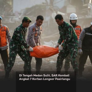 Di Tengah Medan Sulit, SAR Kembali Angkat 7 Korban Longsor Pasirlangu locusonline featured image Feb