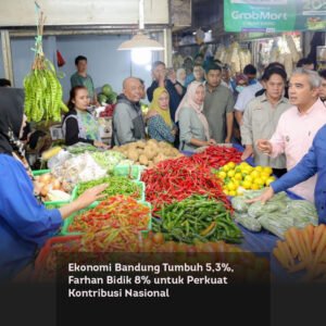 Ekonomi Bandung Tumbuh 5,3%, Farhan Bidik 8% untuk Perkuat Kontribusi Nasional