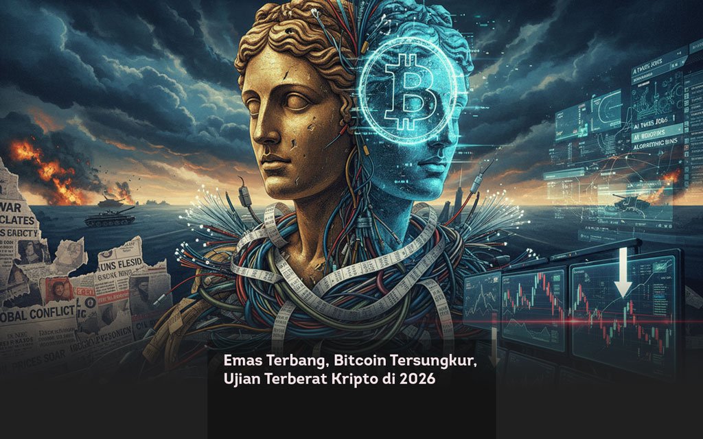 Emas Terbang, Bitcoin Tersungkur, Ujian Terberat Kripto di 2026 locusonline featured image Feb