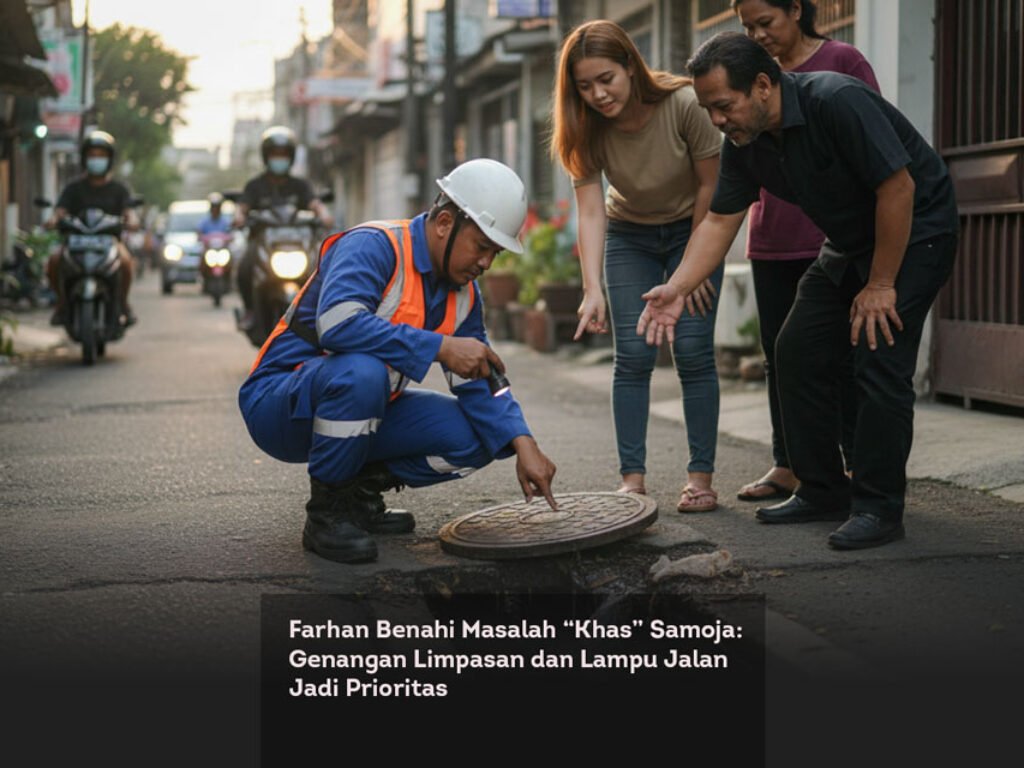 Farhan Benahi Masalah “Khas” Samoja: Genangan Limpasan dan Lampu Jalan Jadi Prioritas