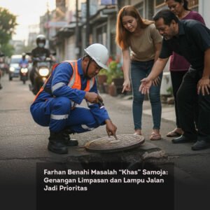 Farhan Benahi Masalah “Khas” Samoja: Genangan Limpasan dan Lampu Jalan Jadi Prioritas