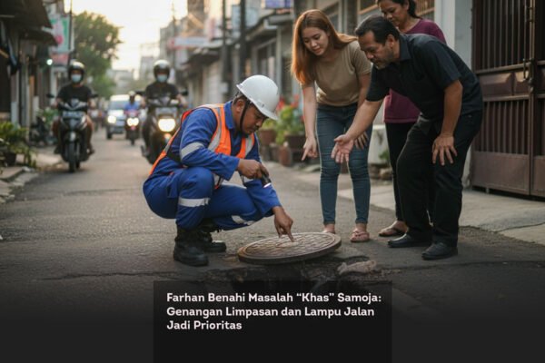 Farhan Benahi Masalah Khas Samoja, Genangan Limpasan dan Lampu Jalan Jadi Prioritas locusonline featured image Feb