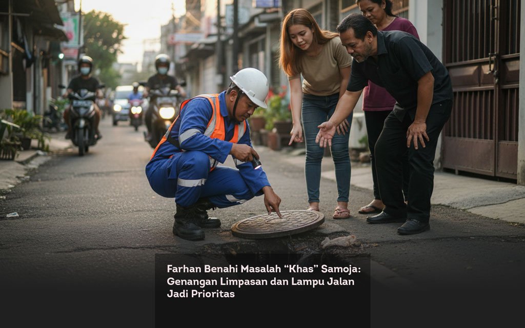 Farhan Benahi Masalah Khas Samoja, Genangan Limpasan dan Lampu Jalan Jadi Prioritas locusonline featured image Feb