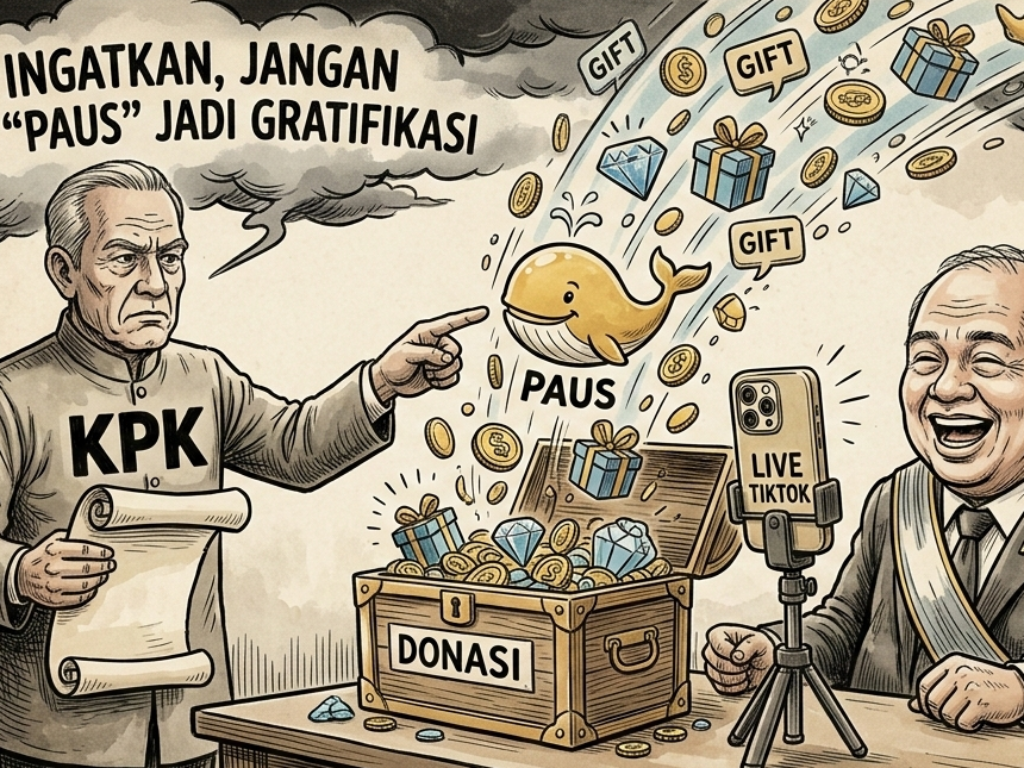 Live TikTok Menteri, Gift Mengalir: KPK Ingatkan, Jangan Sampai “Paus” Jadi Gratifikasi